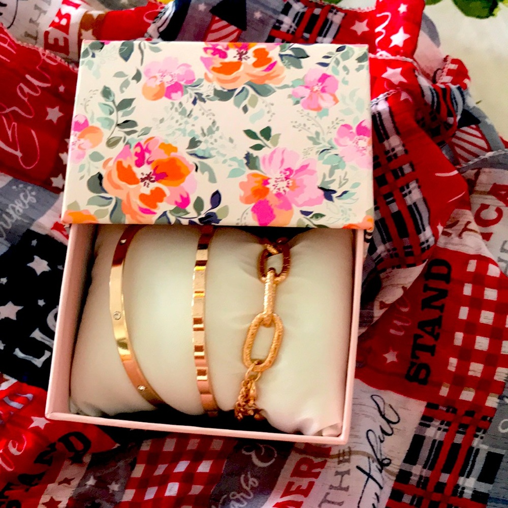 New! Rose gold tone bracelets